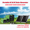 300W/500W/1000W/2000W/3000W, built-in PWM Solar Charger & Lithium-ion Battery, AC & DC Portable Solar Generator or Portable Solar Power System