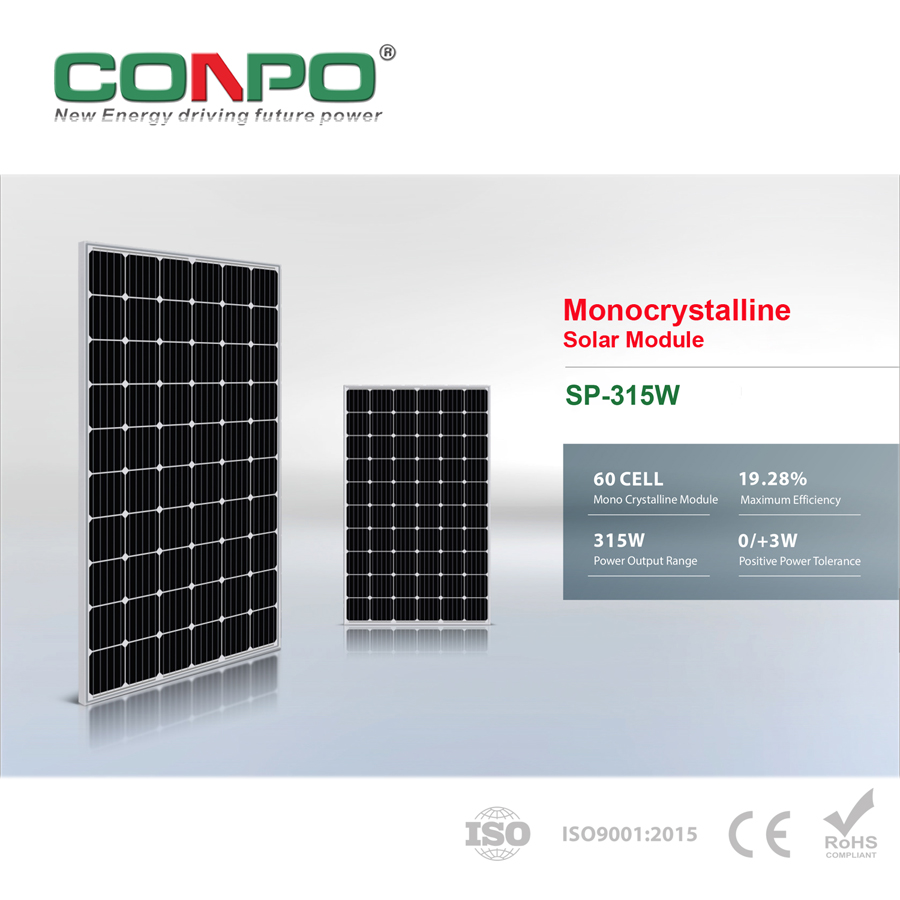 315W, 60Cell, Monocrystalline Solar Panel, PV Module