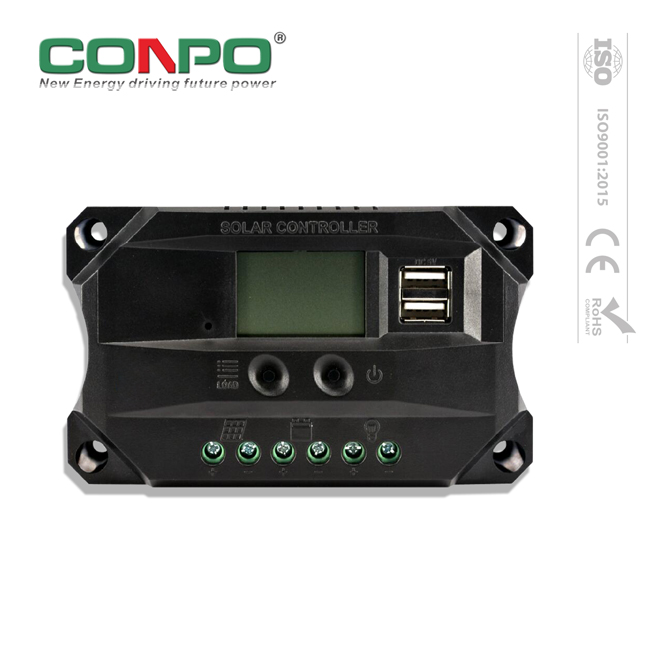 20A,12V/24V Auto,PWM,2*USB,LCD SMC Solar Charge Controller/Regulator