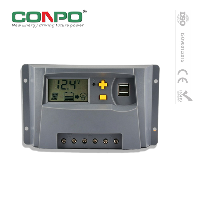 20A, 12V/24V/36V/48V Auto., PWM, 2*USB, LCD with RJ45 port, remote communication function(optional) SK Solar Charge Controller/Regulator